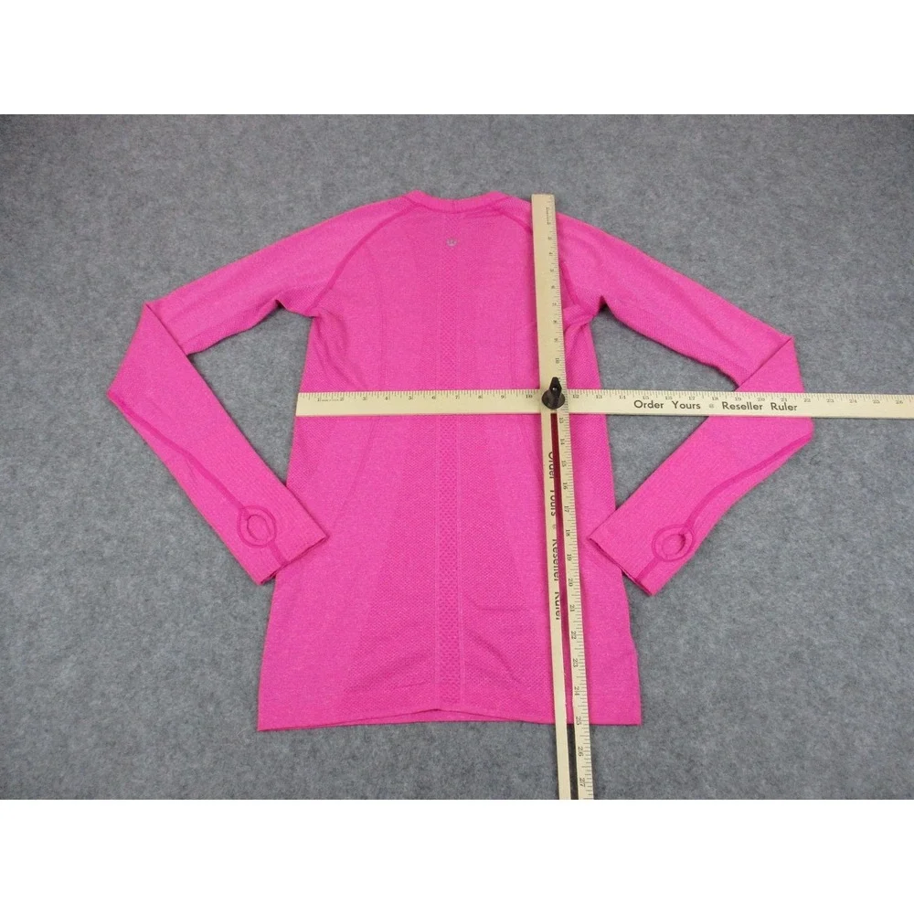 Lululemon Shirt Womens 4 Pink Swiftly Tech Long Sleeve Running Athletic Top